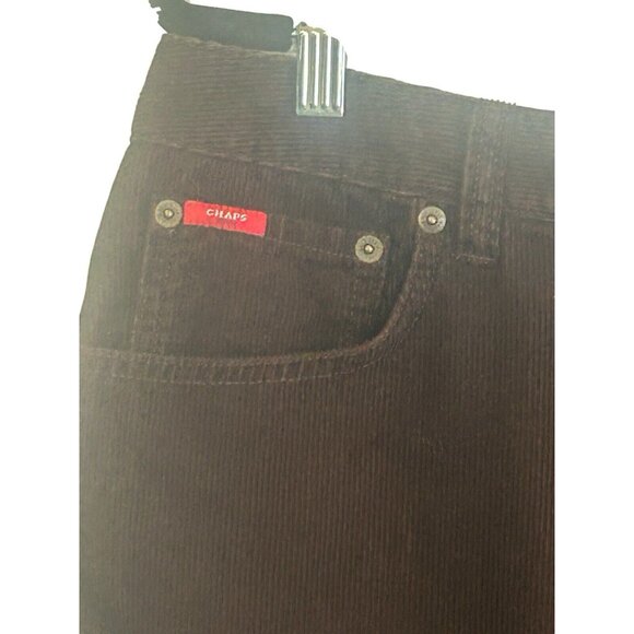 Ralph Lauren Chaps Women's Size 16 Brown Corduroy Mermaid Casual Western Skirt - Picture 3 of 10